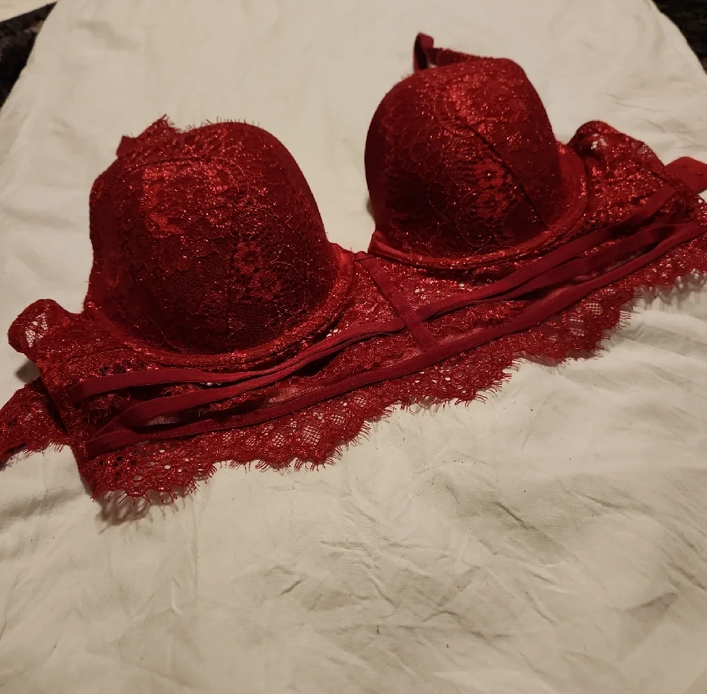 La SENZA Red Lace Longline Push-Up Bra - Picture 6 of 6